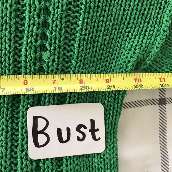 Vintage 80s 90s Liz Claiborne Green Silk Blend Knit Petite Cardigan Sweater S/M - Picture 5 of 9